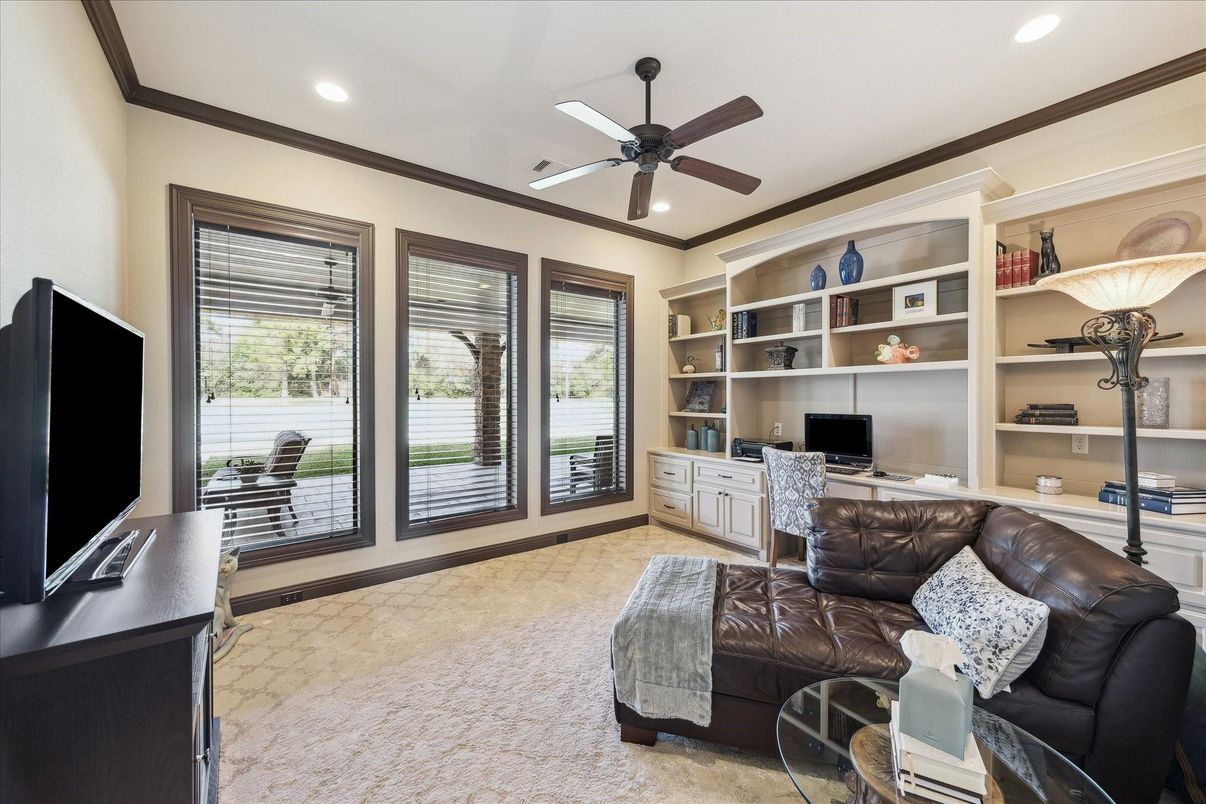 Home Office, Interior, Recessed Lighting