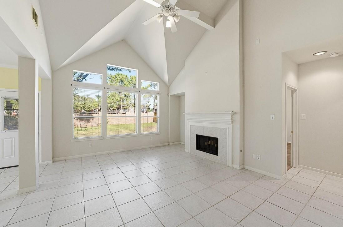 Empty room, Fireplace, Interior, Recessed Lighting