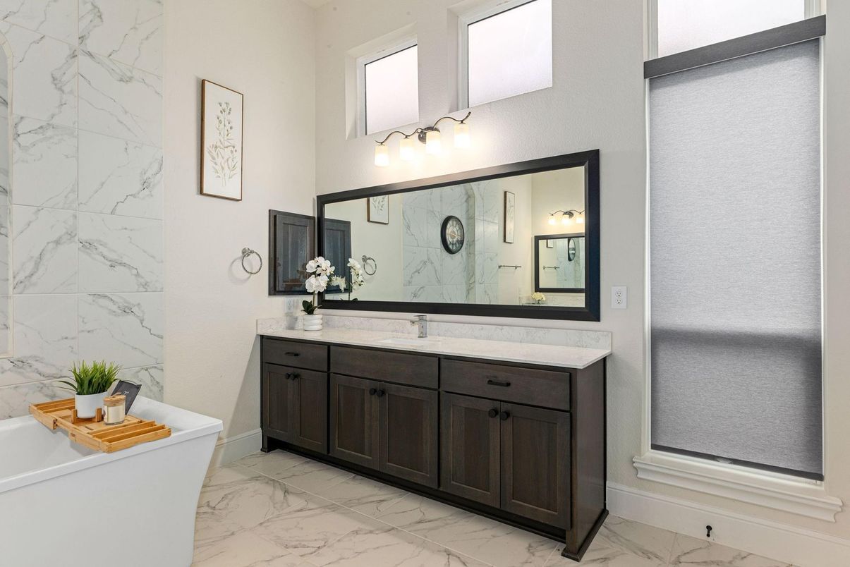 Bathroom, Dual Sink Vanities, Interior, Marble, Marble Walls