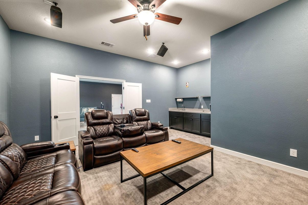 Home Theatre Room, Interior, Living room, Recessed Lighting