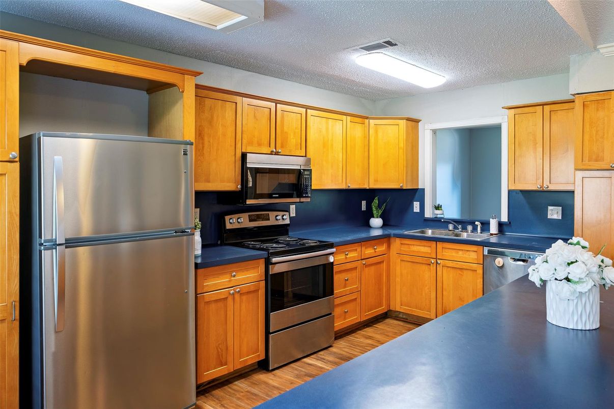 Interior, Kitchen, Wood Texture Flooring