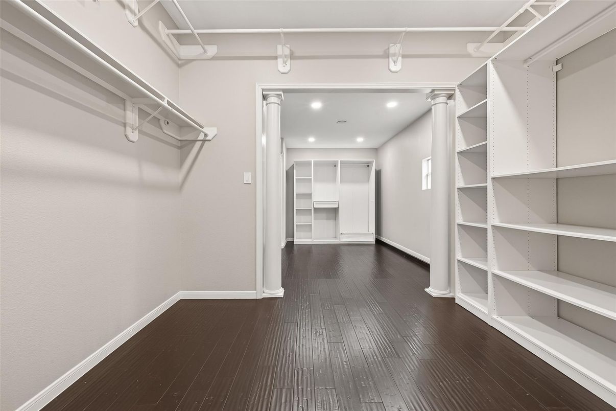 Interior, Recessed Lighting, Walk-in Closets, Wood Texture Flooring
