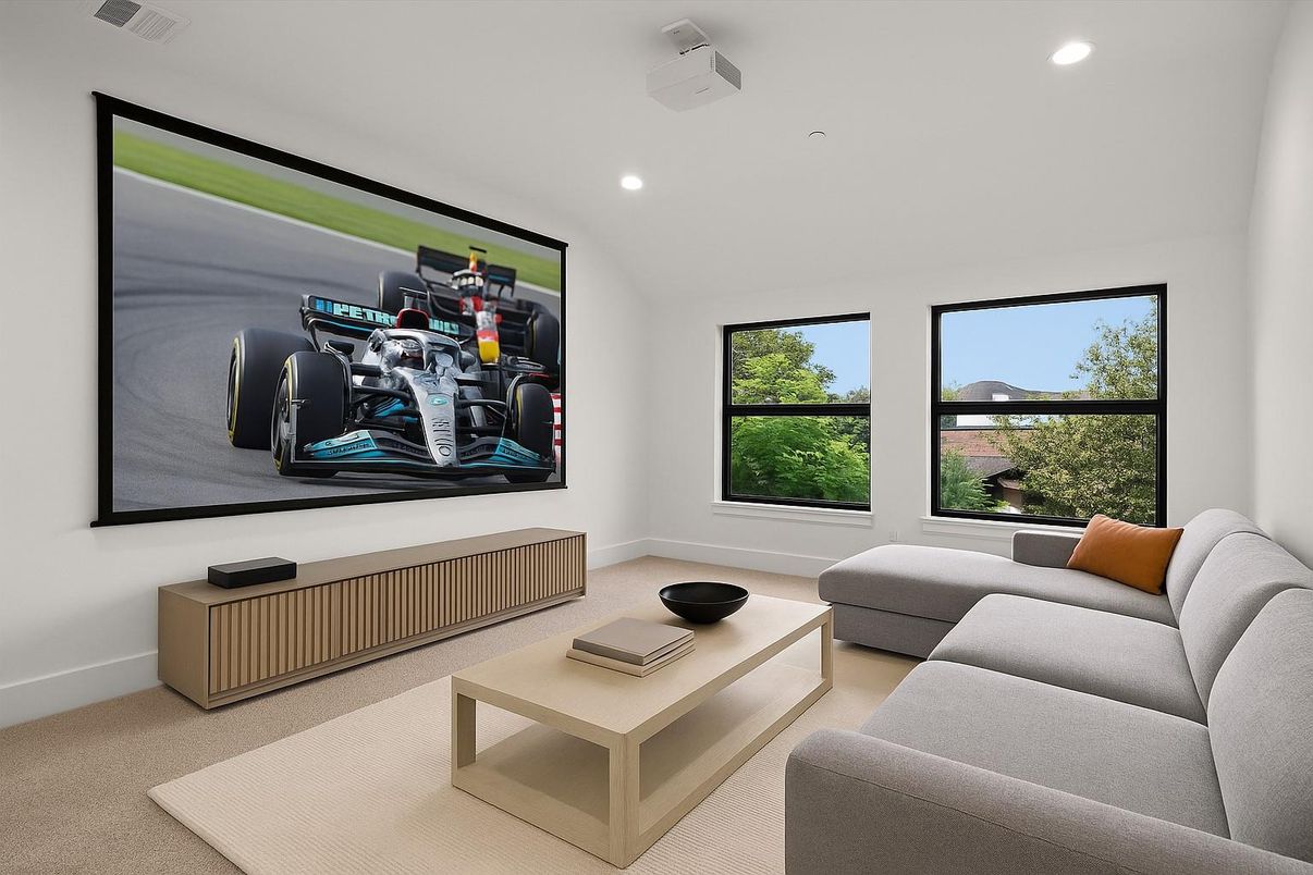 Interior, Living room, Recessed Lighting