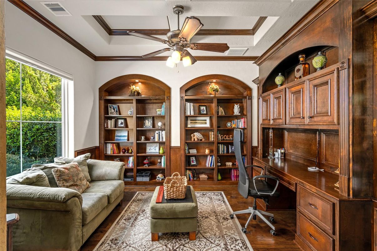 Home Office, Interior, Wood Texture Flooring