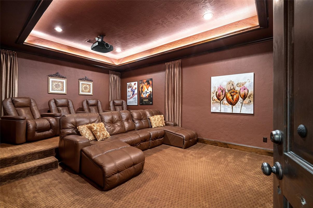 Home Theatre Room, Interior, Projection Screen, Recessed Lighting, Theatre Room