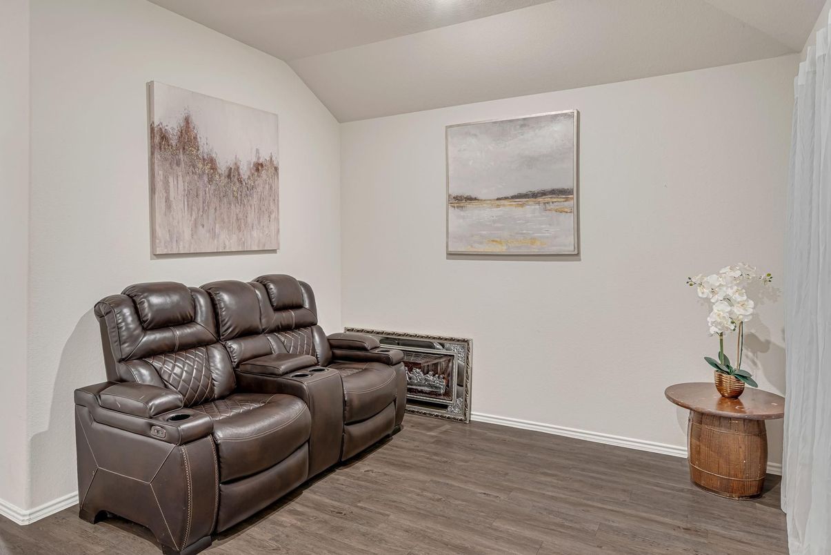 Home Theatre Room, Interior, Wood Texture Flooring
