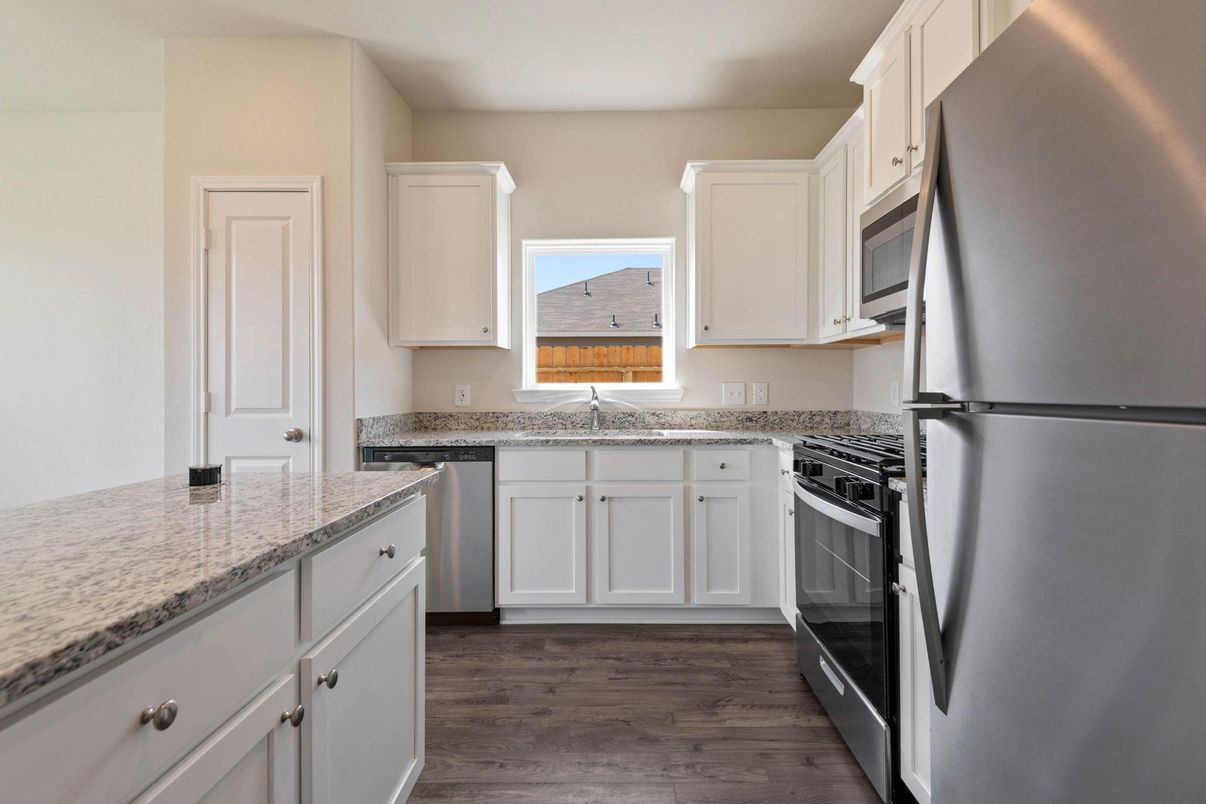 Interior, Kitchen, Wood Texture Flooring