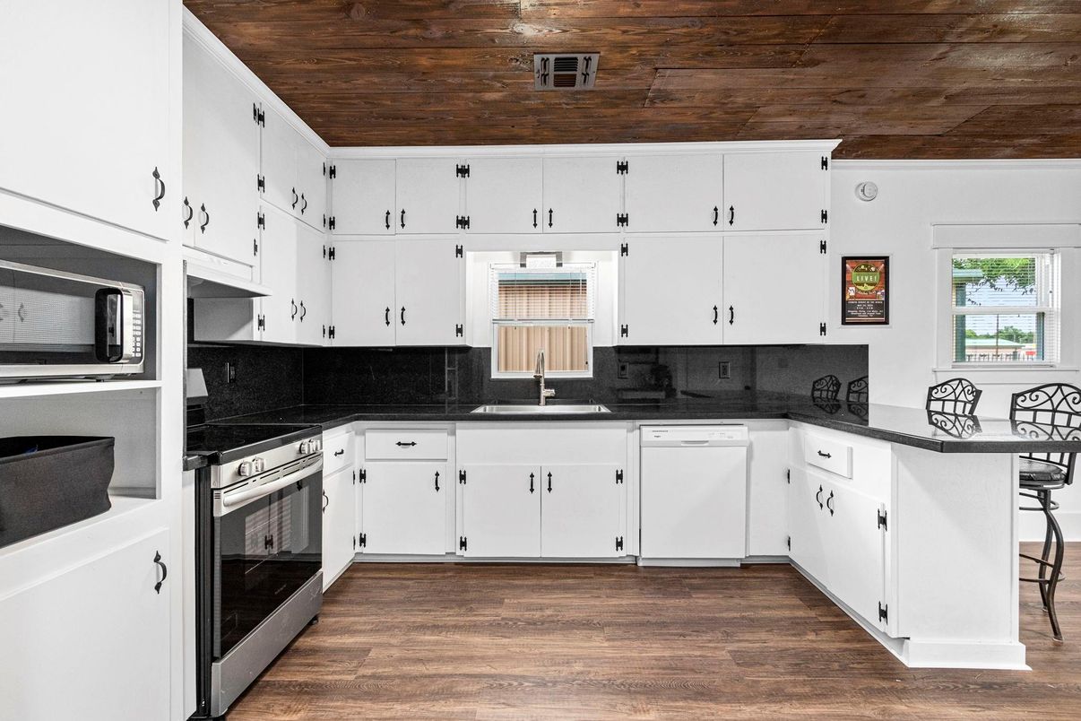 Interior, Kitchen, Wooden Ceilings, Wood Texture Flooring