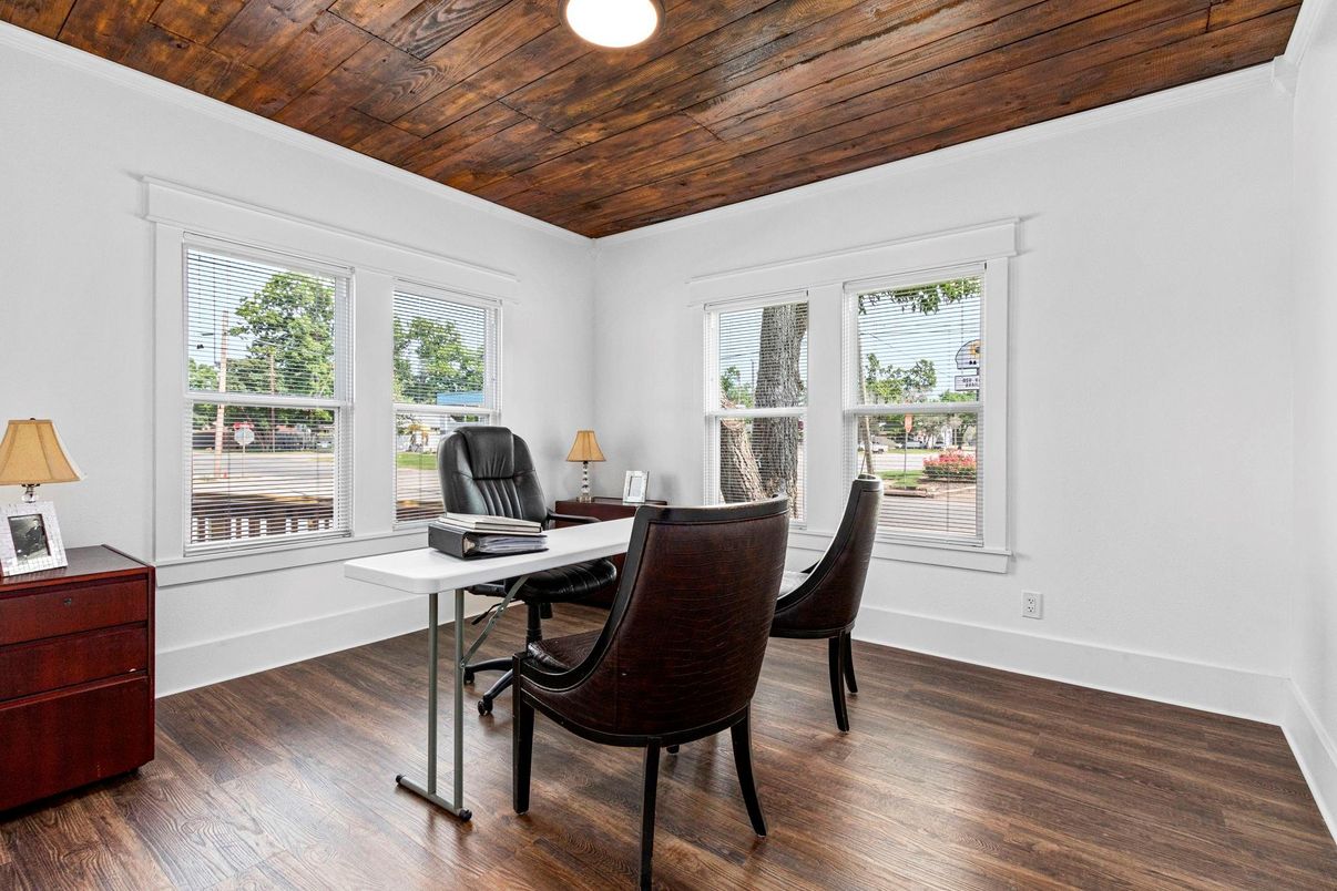 Home Office, Interior, Wooden Ceilings, Wood Texture Flooring