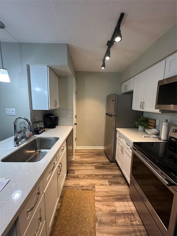 Interior, Kitchen, Wood Texture Flooring