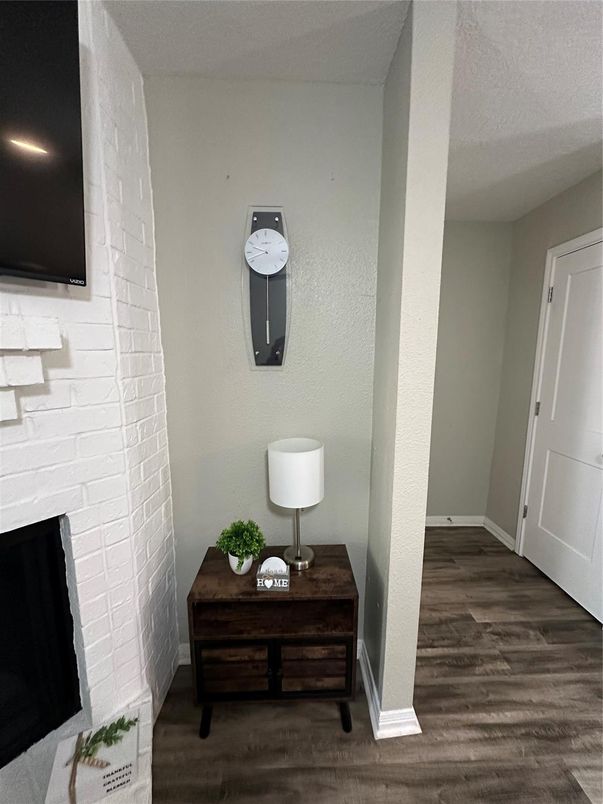 Interior, Stone Walls, Wood Texture Flooring