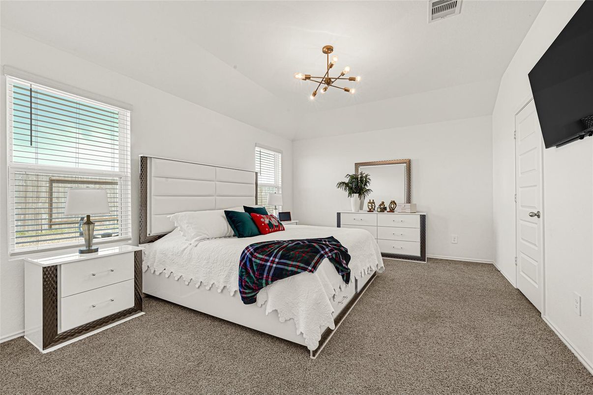 Bedroom, Interior, Pendant Lights
