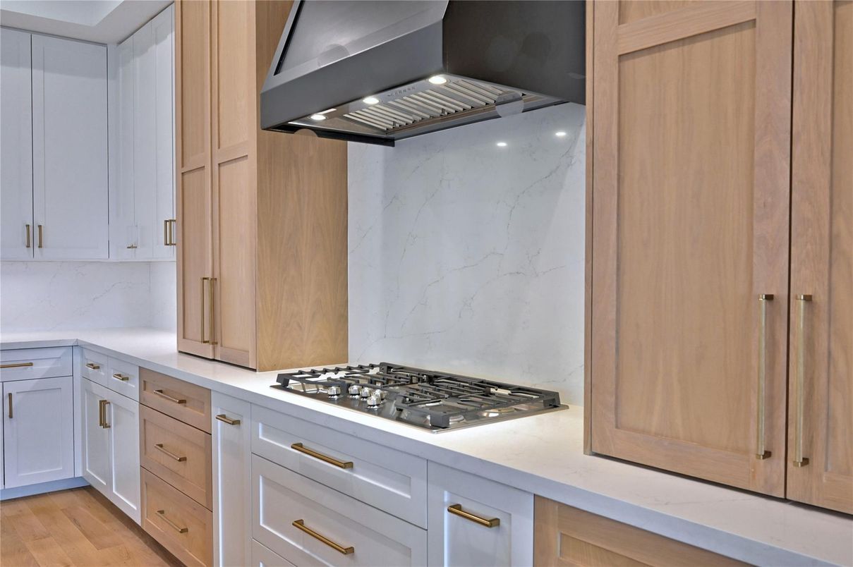 Interior, Kitchen, Marble Walls, Wood Texture Flooring