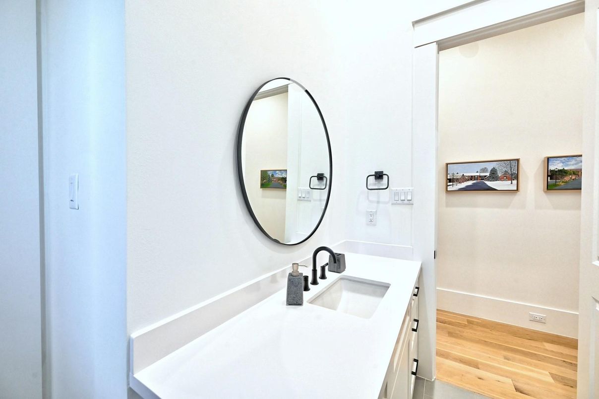 Bathroom, Dual Sink Vanities, Interior, Wood Texture Flooring
