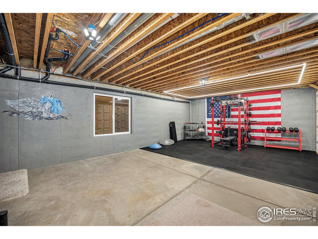 Fitness Equipment, Interior, Wooden Beams
