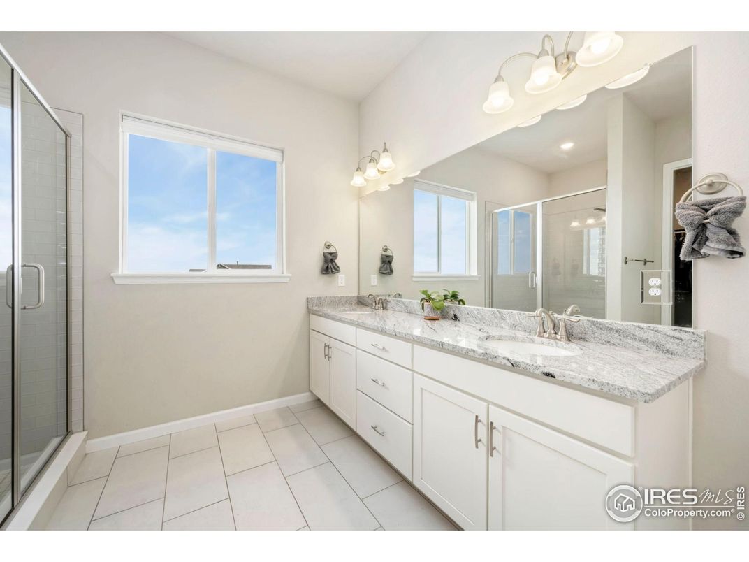 Bathroom, Dual Sink Vanities, Glass Shower, Interior