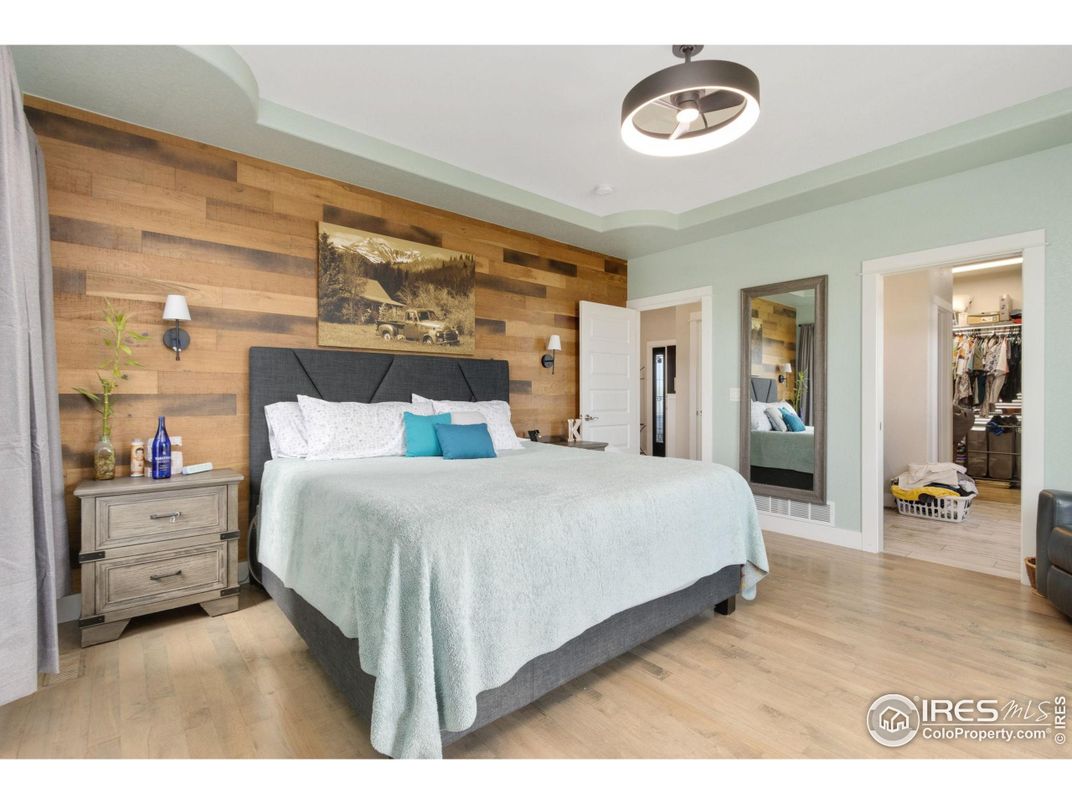 Bedroom, Interior, Wood Texture Flooring, Wooden Walls