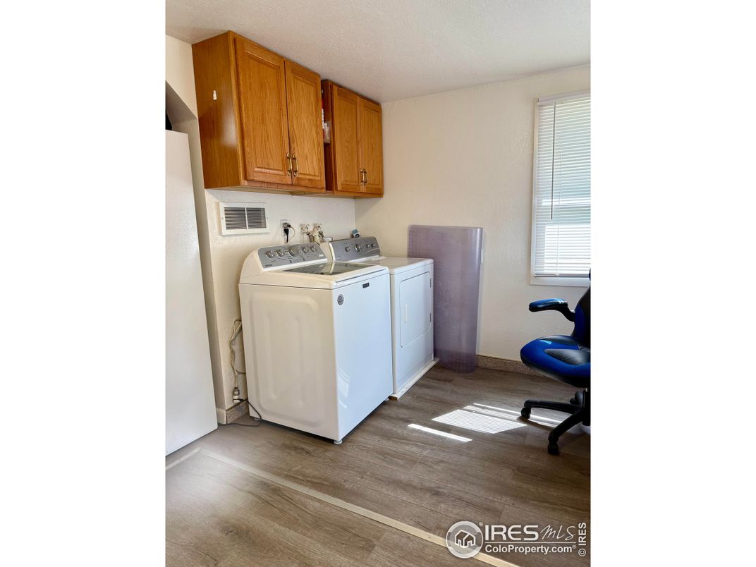 Interior, Washer, Wood Texture Flooring