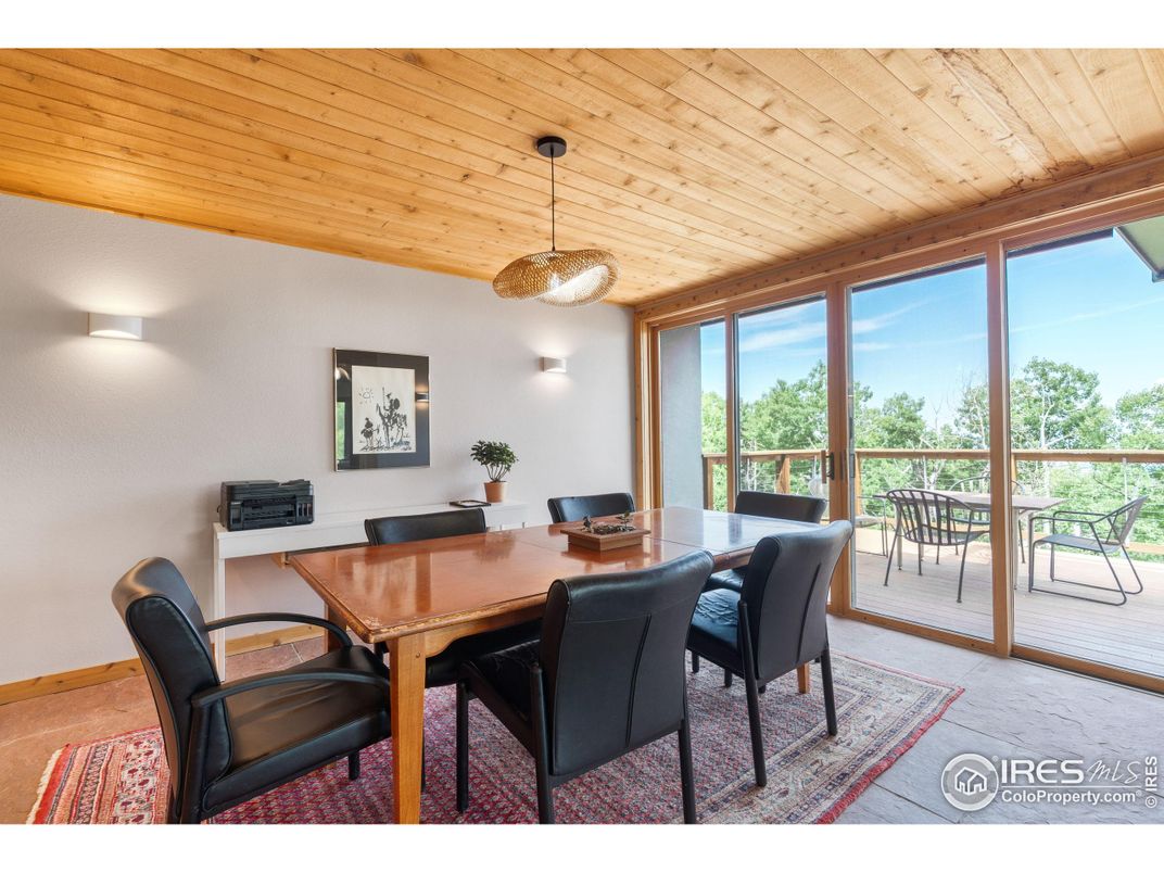 Dining room, Interior, Pendant Lights, Wooden Ceilings