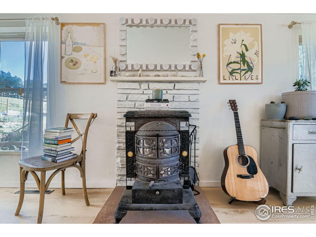 Fireplace, Interior, Wood Texture Flooring