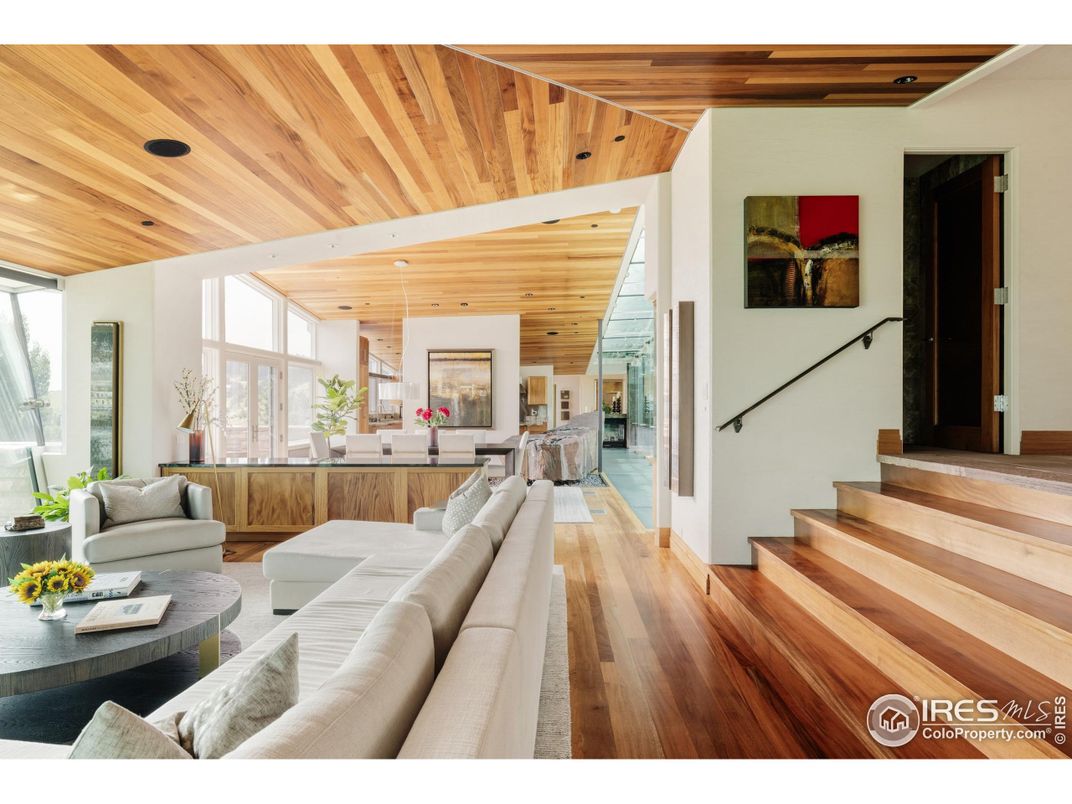 Interior, Living room, Recessed Lighting, Wooden Ceilings, Wood Texture Flooring