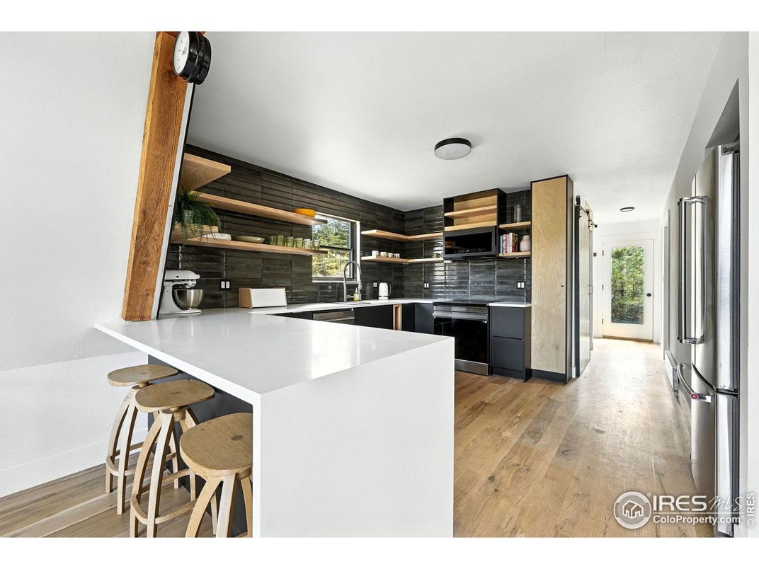 Interior, Kitchen, Wood Texture Flooring
