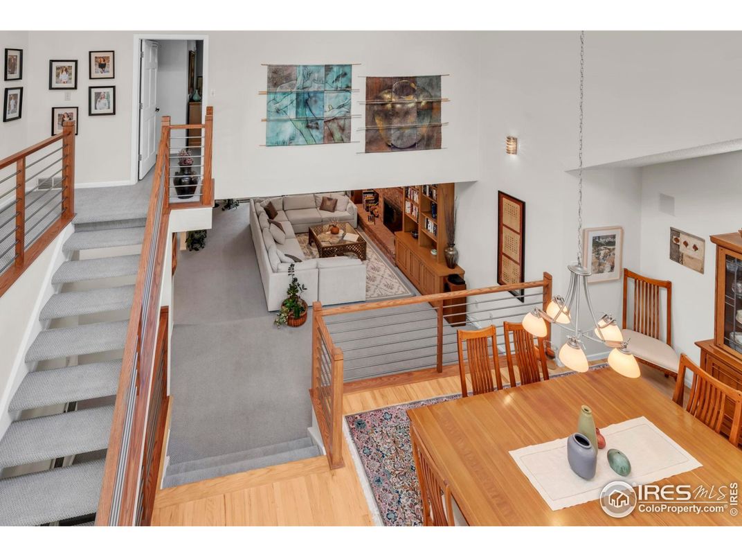 Dining room, Interior, Living room, Pendant Lights, Wood Texture Flooring