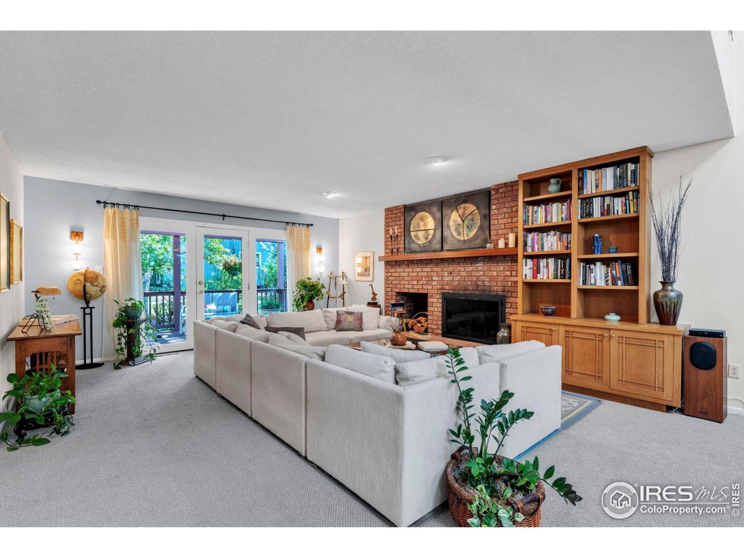 Fireplace, Interior, Living room, Recessed Lighting, Stone Walls