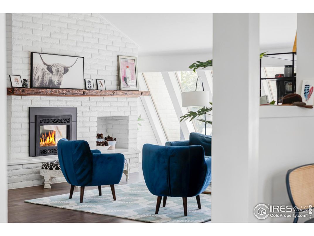 Fireplace, Interior, Stone Walls, Wood Texture Flooring