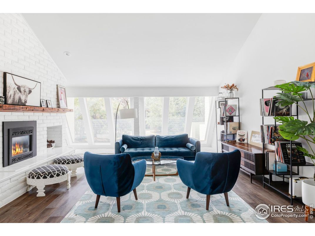 Fireplace, Interior, Living room, Stone Walls, Wood Texture Flooring