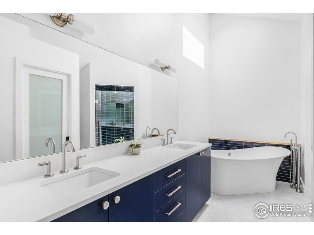 Bathroom, Dual Sink Vanities, Free Standing Baths, Interior, Marble