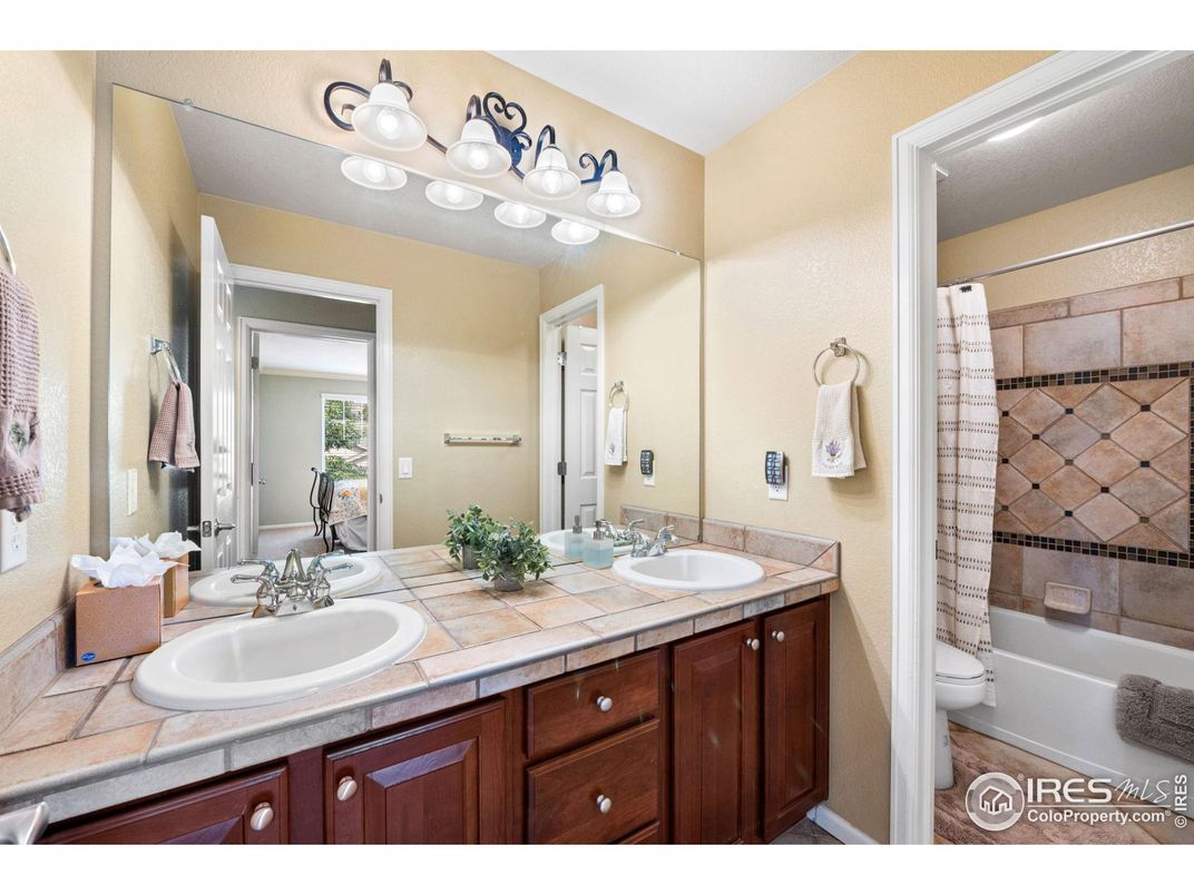 Bathroom, Dual Sink Vanities, Interior, Tile Countertops