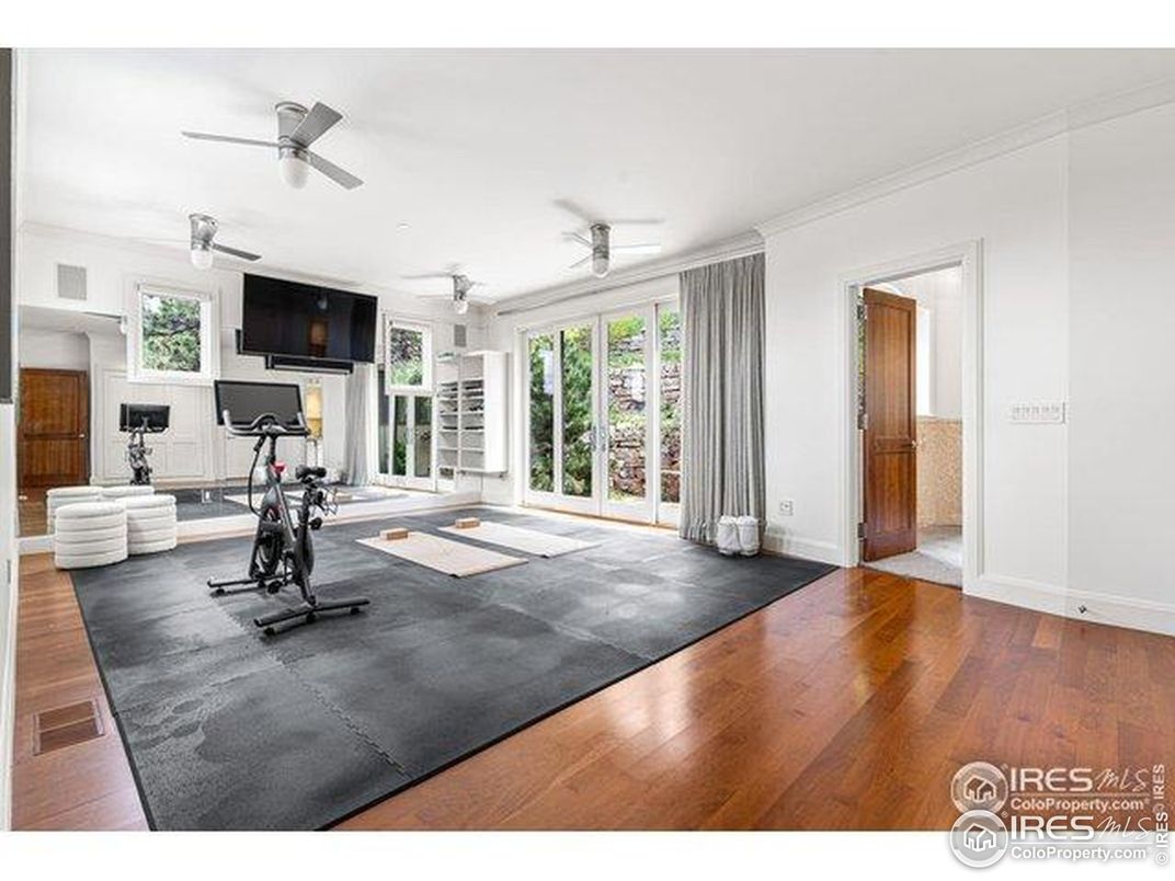Fitness Equipment, Interior, Wood Texture Flooring
