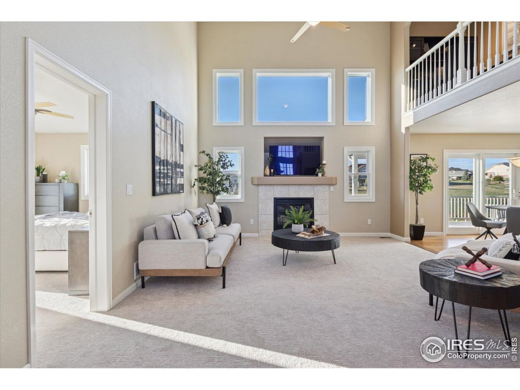 Bedroom, Fireplace, Interior