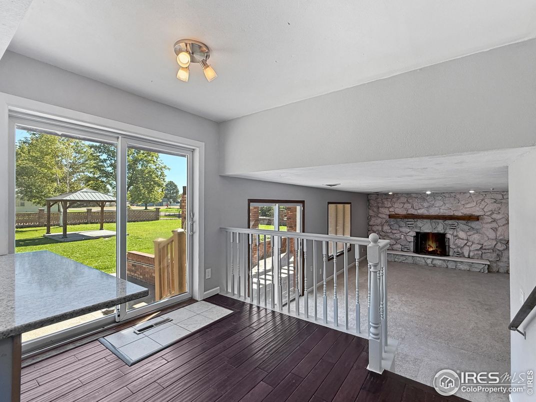 Fireplace, Interior, Stone Walls, Wood Texture Flooring