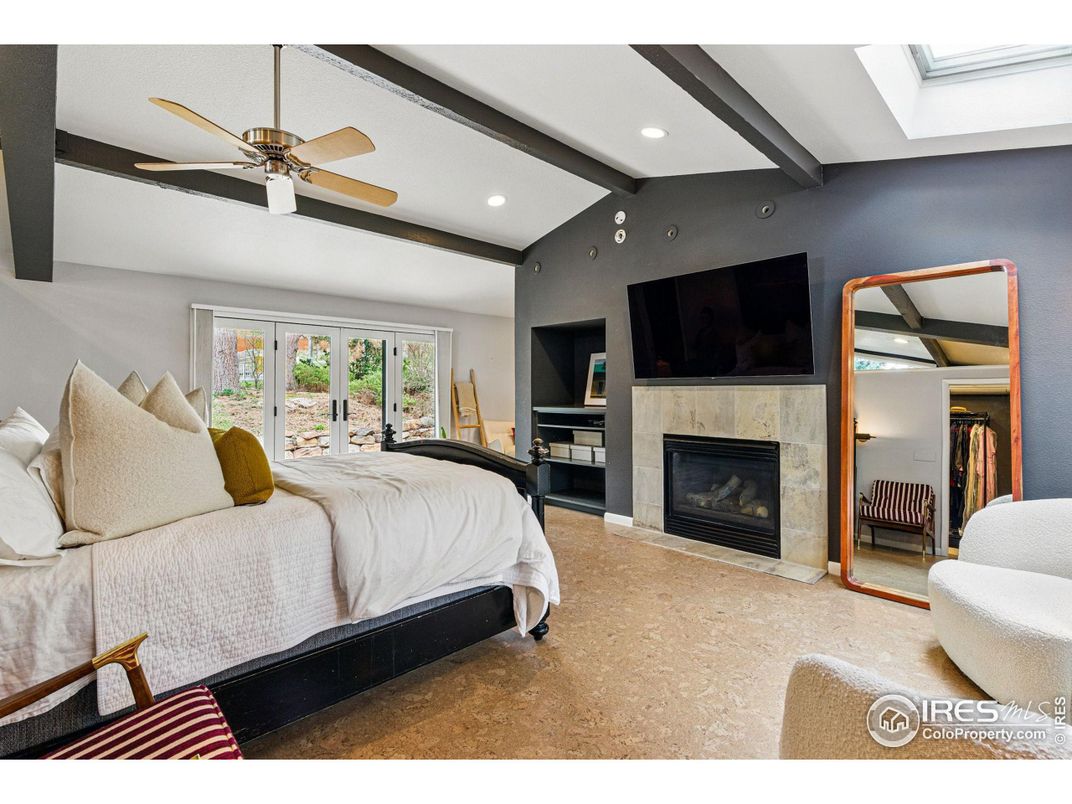 Bedroom, Fireplace, Interior, Recessed Lighting