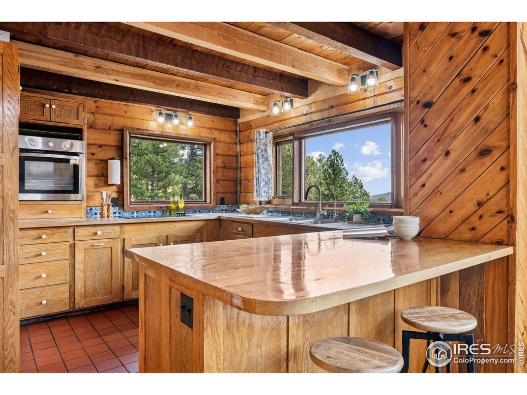 Interior, Kitchen, Stainless Steel Appliances, Wooden Beams, Wooden Ceilings, Wooden Walls