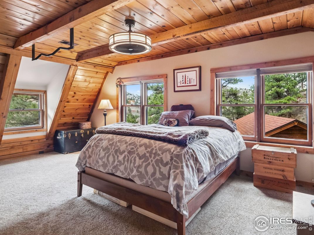 Bedroom, Interior, Wooden Beams, Wooden Ceilings