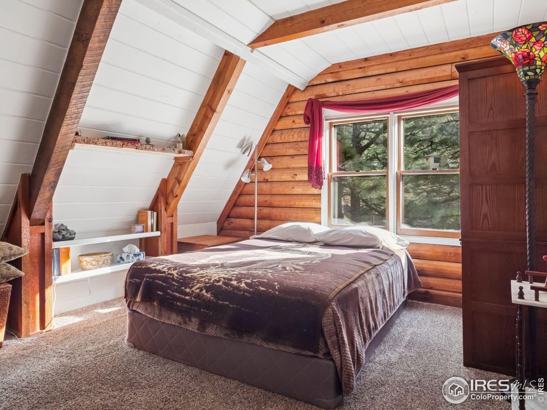 Bedroom, Interior, Wooden Beams, Wooden Walls