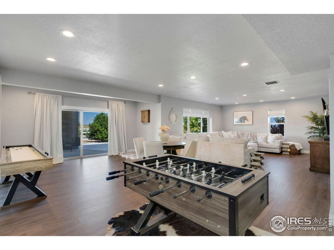 Game Room, Interior, Living room, Recessed Lighting, Wood Texture Flooring