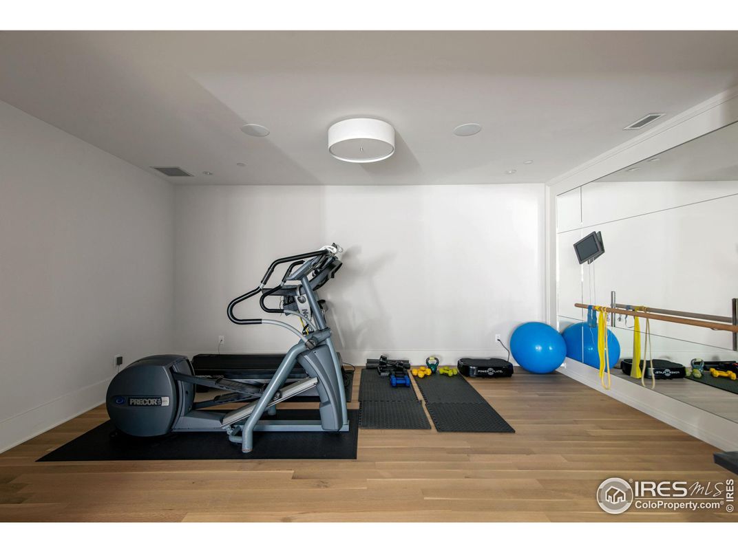 Fitness Equipment, Interior, Recessed Lighting, Wood Texture Flooring