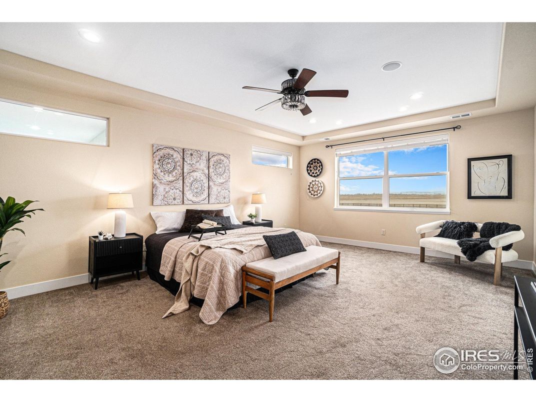 Bedroom, Interior, Recessed Lighting