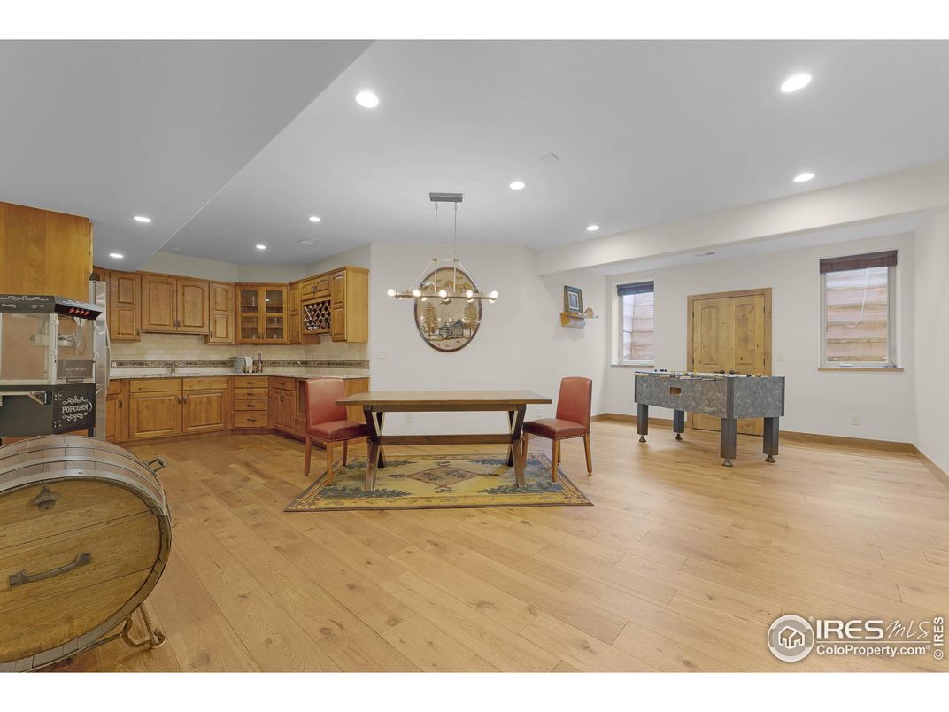 Game Room, Interior, Pendant Lights, Recessed Lighting, Wood Texture Flooring