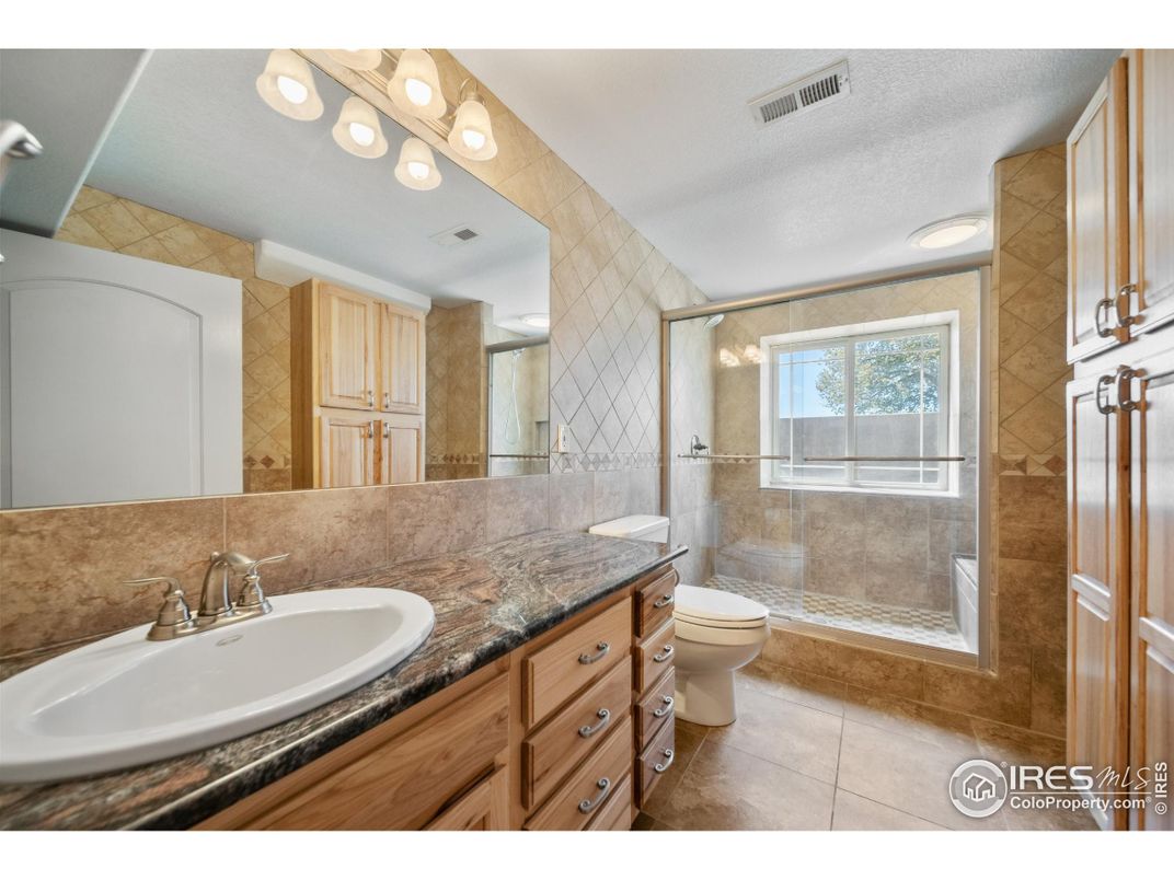 Bathroom, Dual Sink Vanities, Glass Shower, Interior