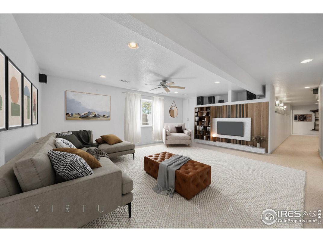 Interior, Living room, Recessed Lighting