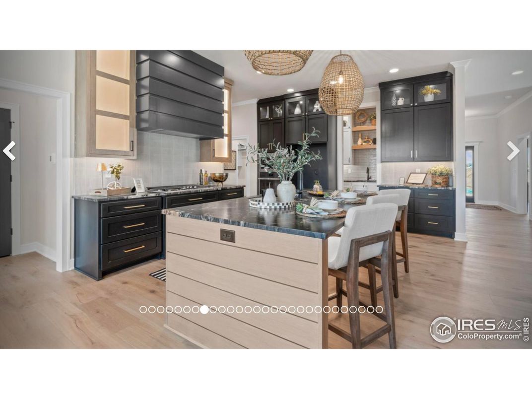 Dining room, Interior, Kitchen, Recessed Lighting, Wood Texture Flooring