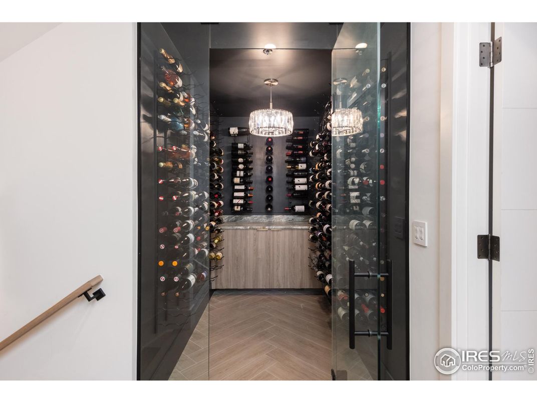 Chandelier, Interior, Wine Storage, Wood Texture Flooring