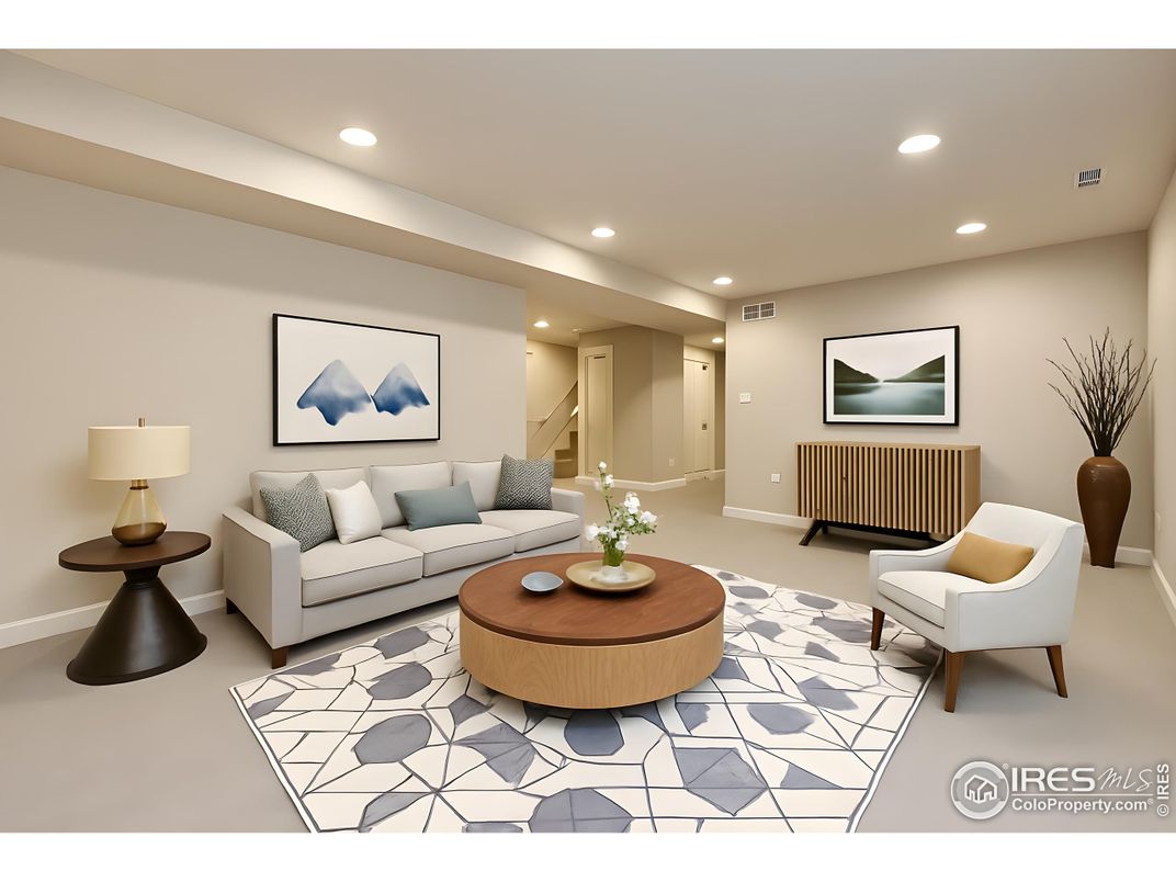 Interior, Living room, Recessed Lighting
