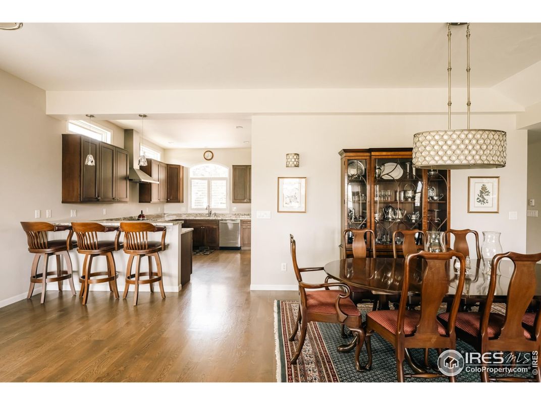 Dining room, Interior, Kitchen, Pendant Lights, Wood Texture Flooring