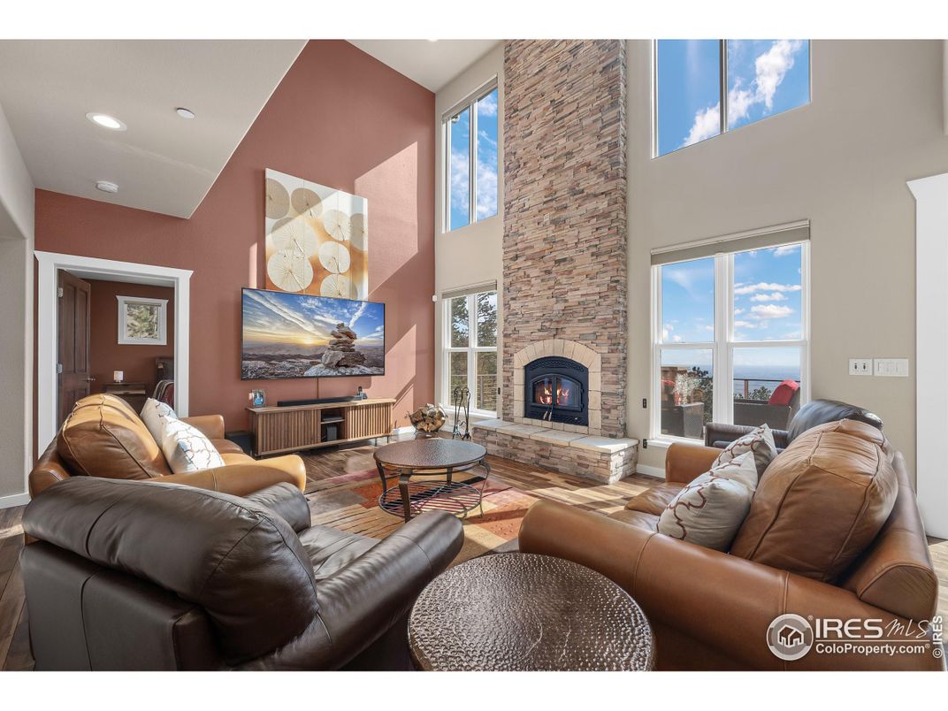 Fireplace, Interior, Living room, Recessed Lighting, Water